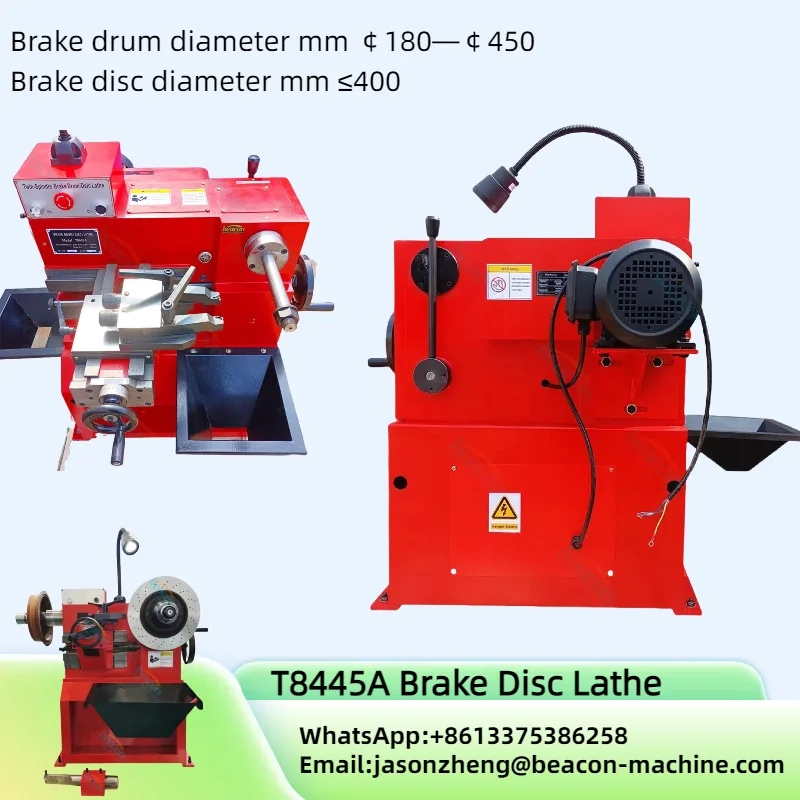 

T8445A Brake Disc Skimming Machine For Car Suv Brake Drum Cutting Tire Repair Lathe