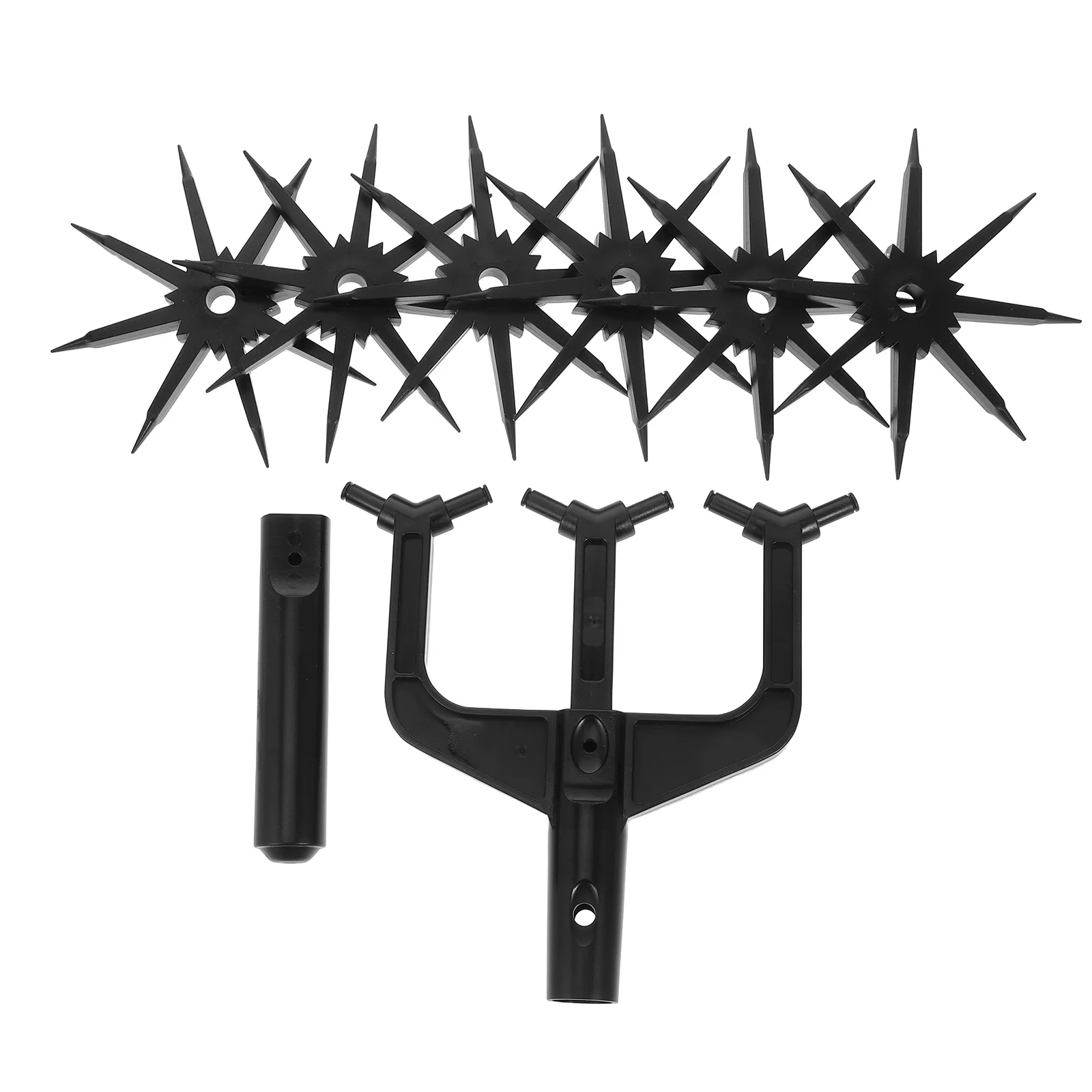 

1Set Garden Rotary Cultivator Plastic Hand Held Scarifier Tool for Soil Loosening Mixing Reseeding Lightweight Manual Garden