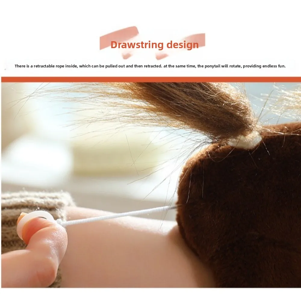 

Интерактивный браслет с имитацией лошади, мягкий мультяшный браслет с лошадью, новинка, вращающийся хвост, браслет с пони