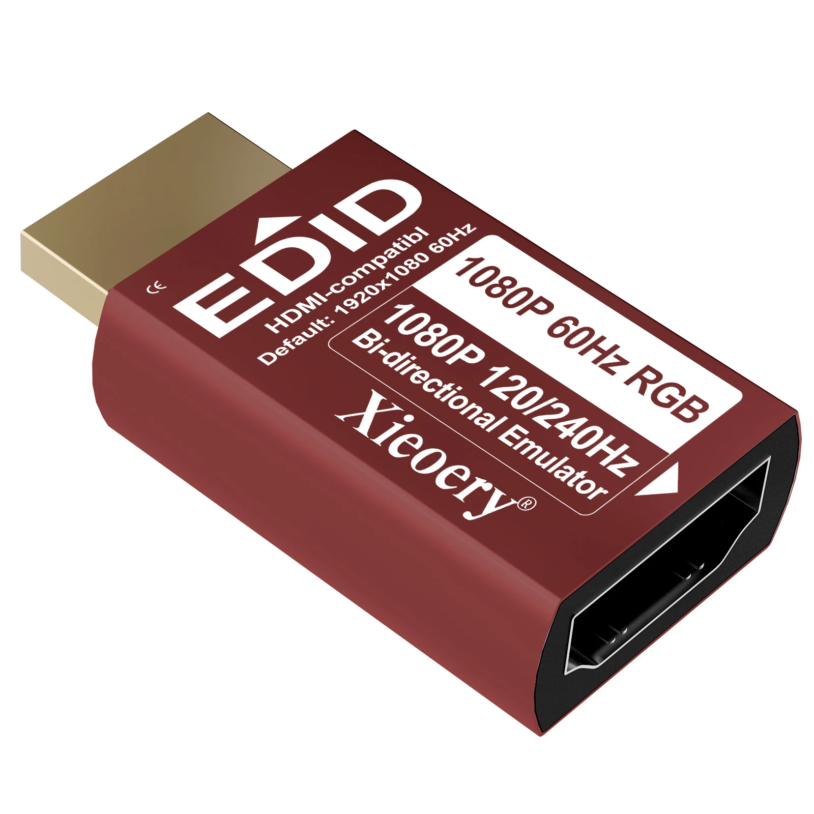 HDMI EDID Emulator 1080P 240Hz RGB, HDMI Dummy Plug with Full RGB Color, Default 1920×1080@60Hz Virtual Display for Headless PCs