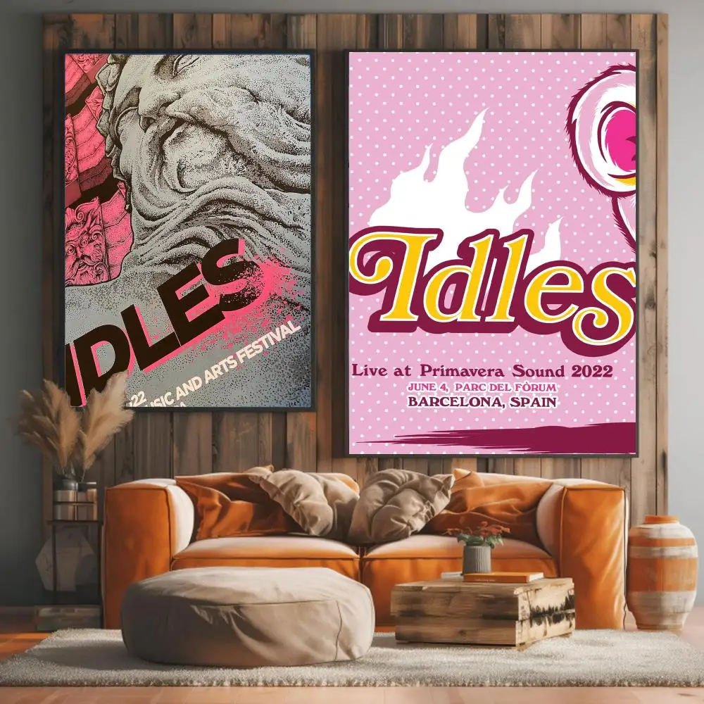band I-IDLES-S Painting Calligraphy Elegant Botanical Decor for Living Room Modern Interior Design