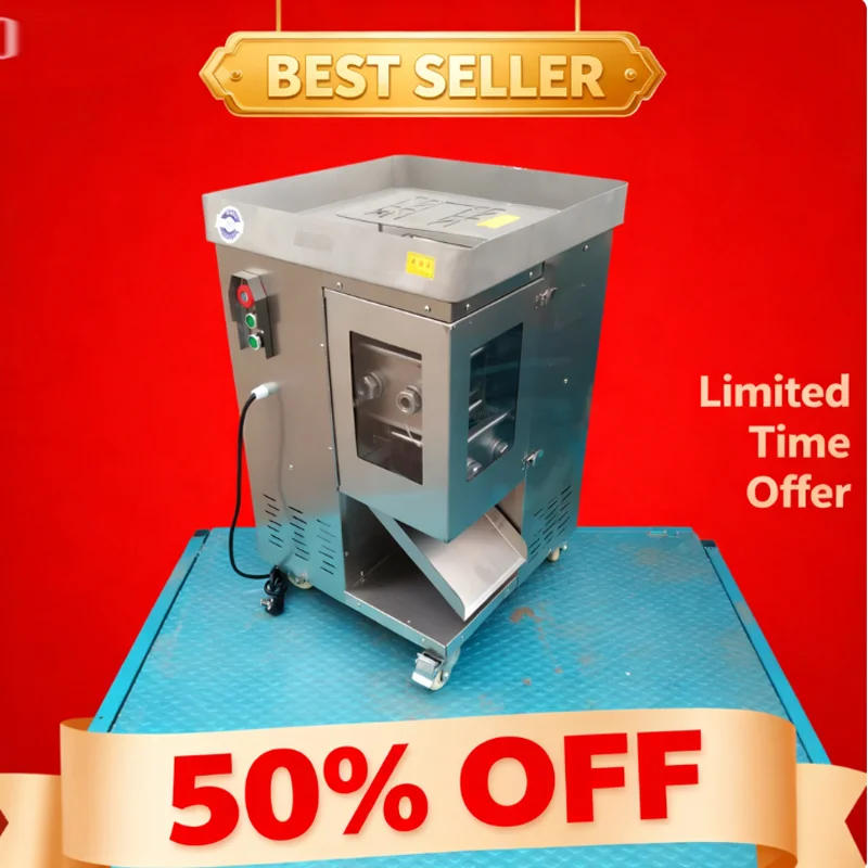 Meat Cutter Fast Meat Slicer  Commercial Slicer Shred Fully Automatic Dicing hine Stainless Steel Cut Pie