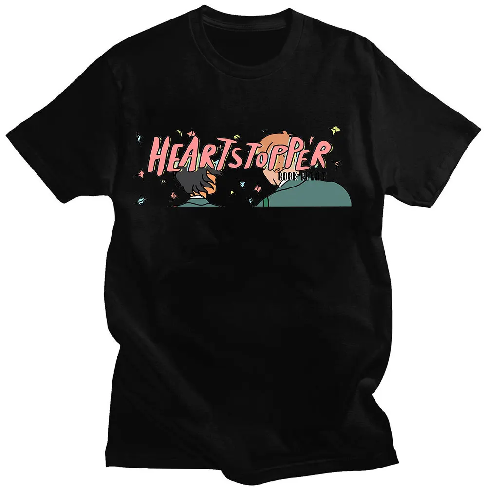 Nick And Charlie Heartstopper T Shirt Gay And Lesbian Fans Tee Tops 100% Cotton Summer Men's Women's Oversized T-shirt Clothes