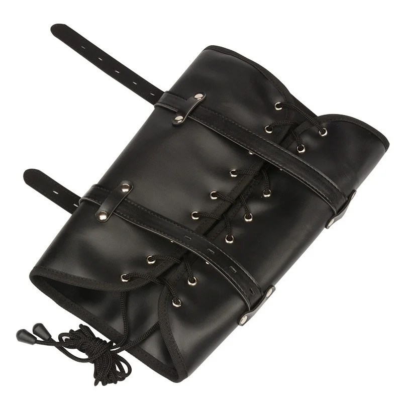 Faux Leather Arm Binder Leg Body Restraint Harness Lockable Bondage Belt BDSM Wet Looking Slave Position Restraint Sex Tools