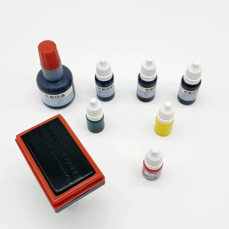 10ml Inkpad Flash Refill Fast Drying Stamping Ink Photosensitive Stamp Oil Clothes ink