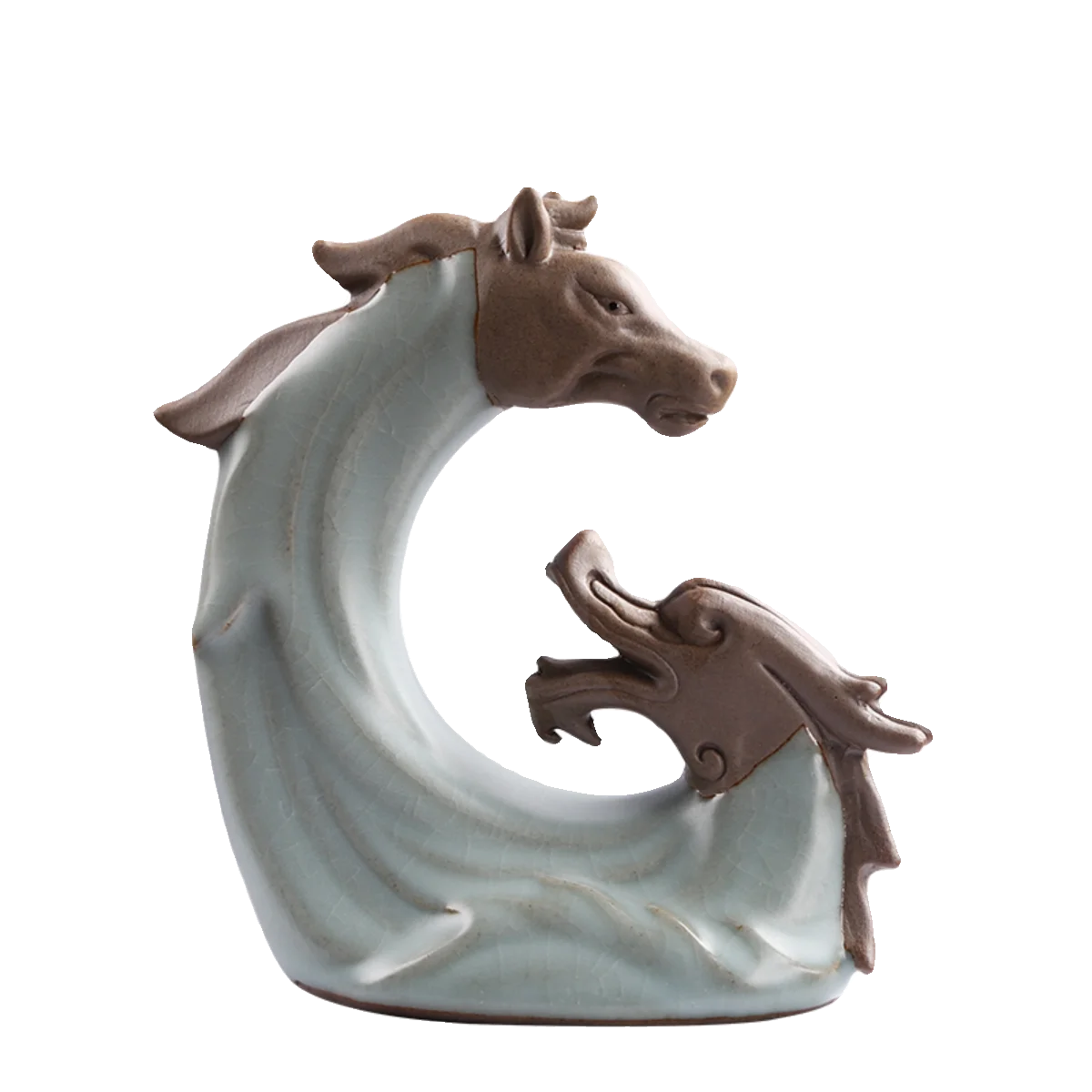 Dragon horse spirit tea pet decoration products can be raised ceramic zodiac dragon horse home decoration tea set table play