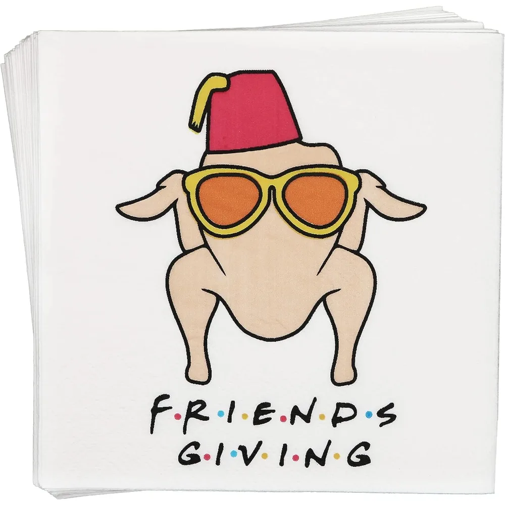 

Friendsgiving Napkins, Thanksgiving Napkins, Happy Friendsgiving Party Decorations, Fall Thanksgiving Decorations, 5 X 5 Inch, 5