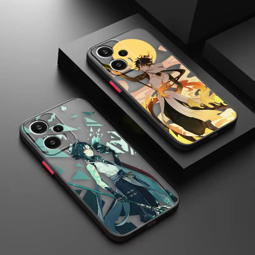 

Hot Game Genshin Impact Anime Matte Case for Redmi NOTE 12 11 10 11S 10S 9 9S 9T 8 7 6 5 4 PRO PLUS 4G 5G Case Funda Coque Shell