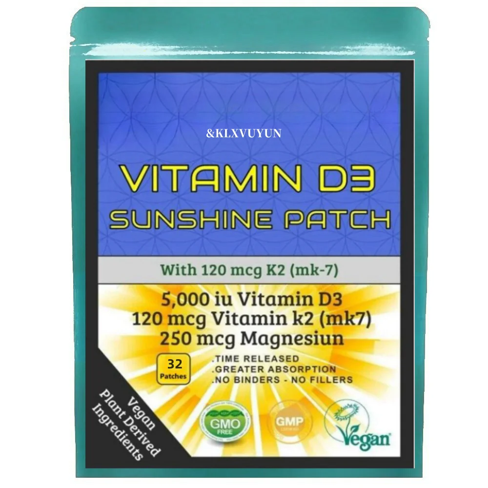 ¡NUEVO! VITAMIN D3 / K2 5.000 iu SUNSHINE 32 PATCHES MÁS MAGNESIO