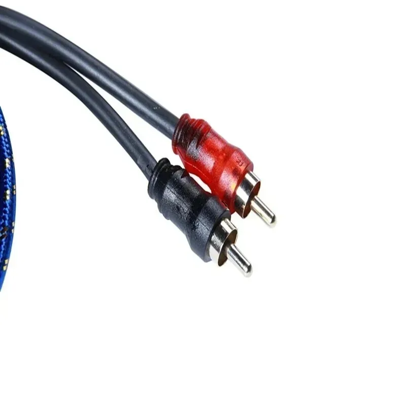  1/2/3/5m Pure Copper 2RCA to 2RCA Audio Cable - Automotive Signal Wire for Car Subwoofer Amplifier Audio System Modification