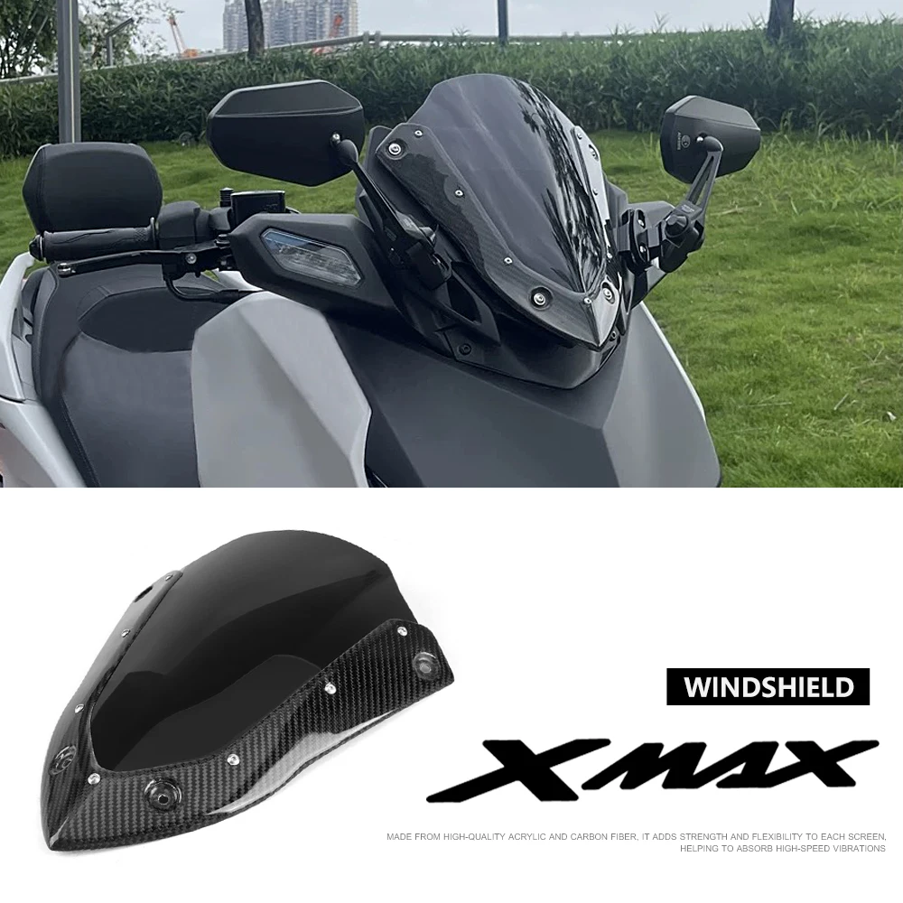 

Motorcycle Sports Double Bubble Windshield WindScreen Visor Viser Deflector For YAMAHA XMAX300 X-MAX300 XMAX X-Max 300 2023 2024