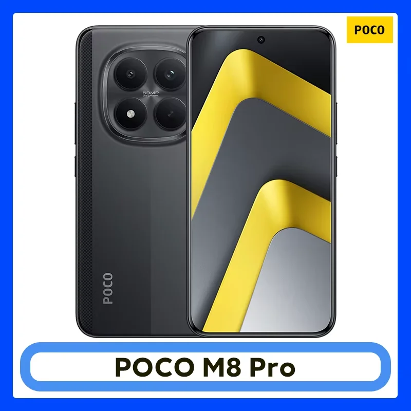 Versión global POCO M8 Pro 5G Snapdragon 7s Gen 4 Smartphone Pantalla AMOLED de 6,83" Cámara de 50 MP Batería de 6500 mAh Teléfono móvil Xiaomi