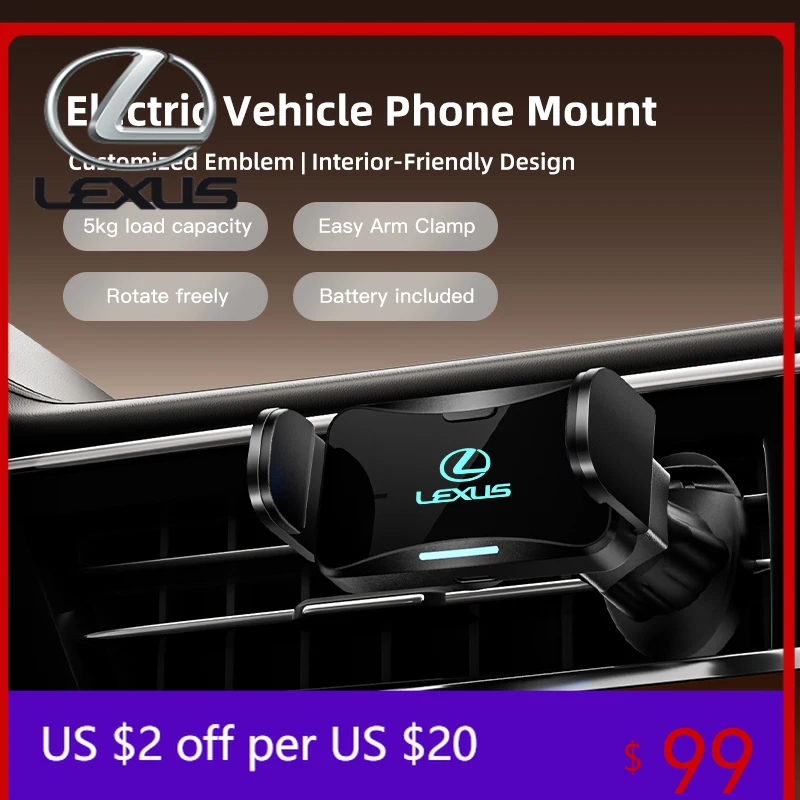 

Interior Mouldings Electric Car Phone Holder Car Navigation Auto Accessories For Lexus IS250 RX350 LX570 LX600 NX RX LX470 GX470
