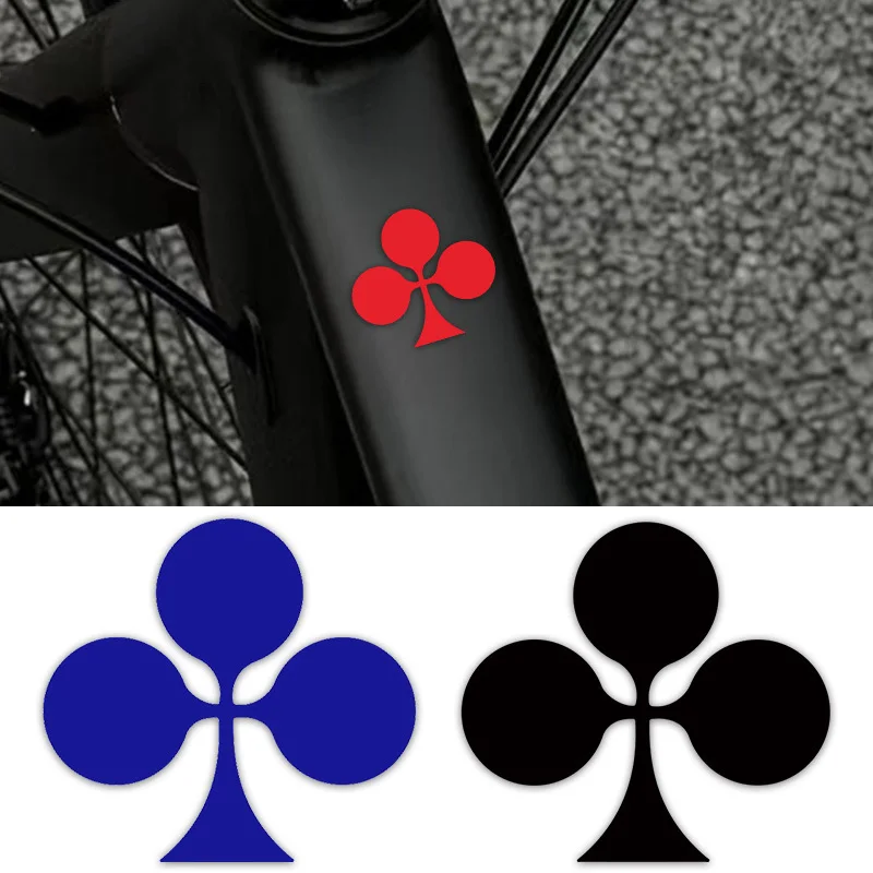 

4PCS Multicolor Clover Shape Bike Sticker Set, Waterproof Vinyl Decal for Bicycle Frame Car Laptop Helmet