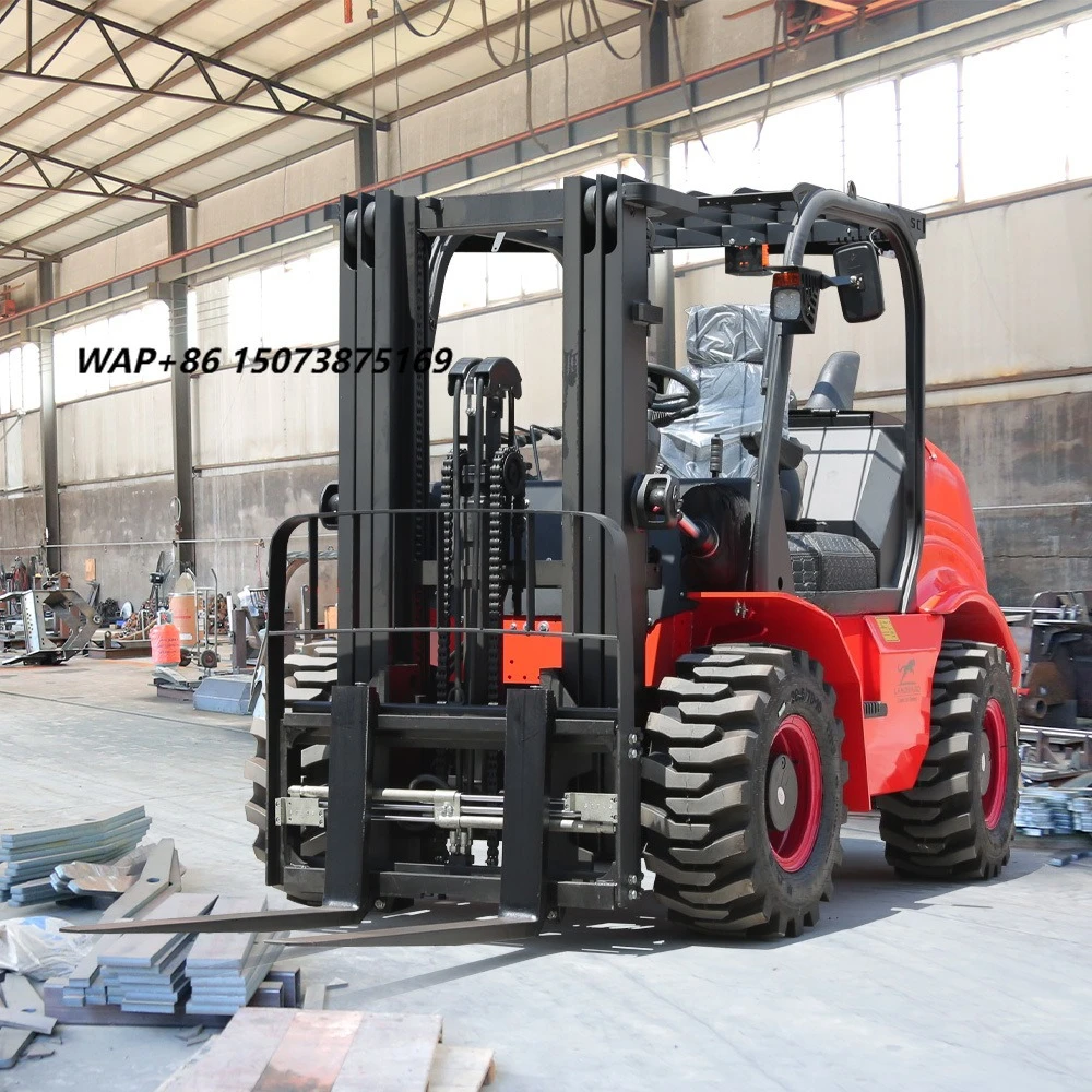 Hot Sale LANDWARD 4 Wheel Forklift 3.5 Ton All-Terrain Off Road Forklift EPA Euro 5 Outdoor Use  Rough Terrain Forklift