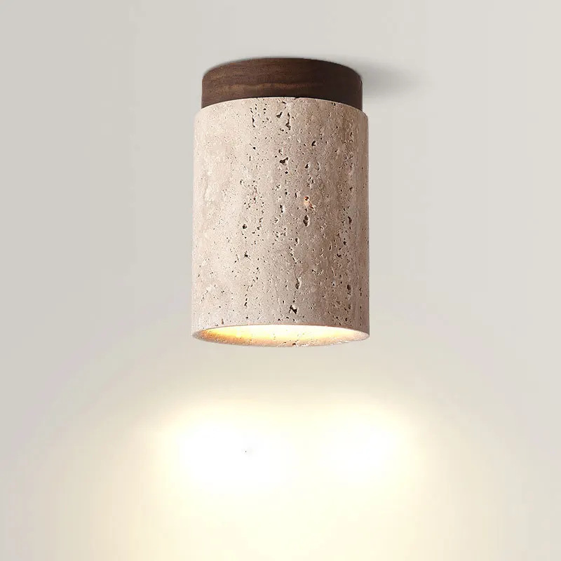 

Japanese Wabi Sabi Stone Ceiling Light Modern Cream Wind Living Room Corridor Balcony Bedroom Light Room Decoration