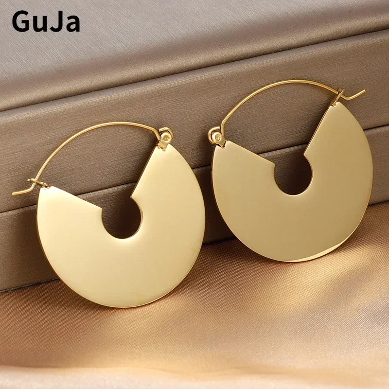 Fashion Jewelry European and American Design Metal Geometric Dangle Earrings For Women Party Gifts Exaggerative Ear Accessories