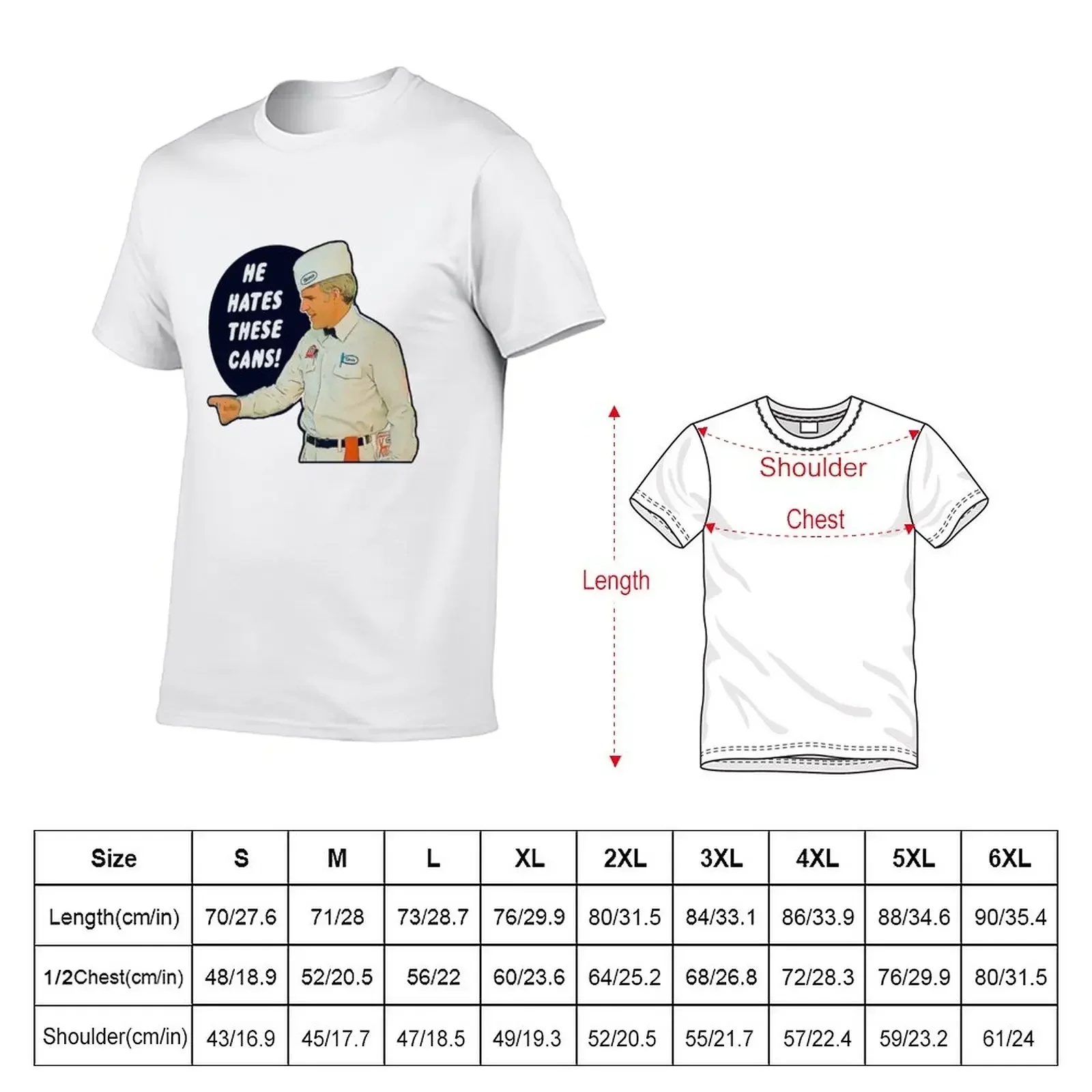 The Jerk - He Hates These Cans T-Shirt cotton graphic tees korean fashion mens white t shirts