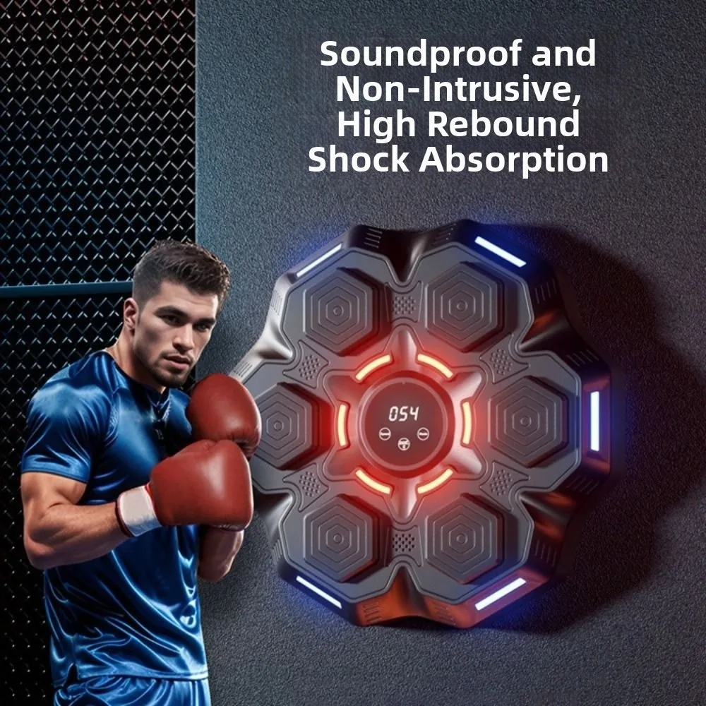 Bluetooth Connection Smart Music Boxing Machine Height Adjustable 9 Speed Adjustment Boxing Electronic Target with Boxing Gloves