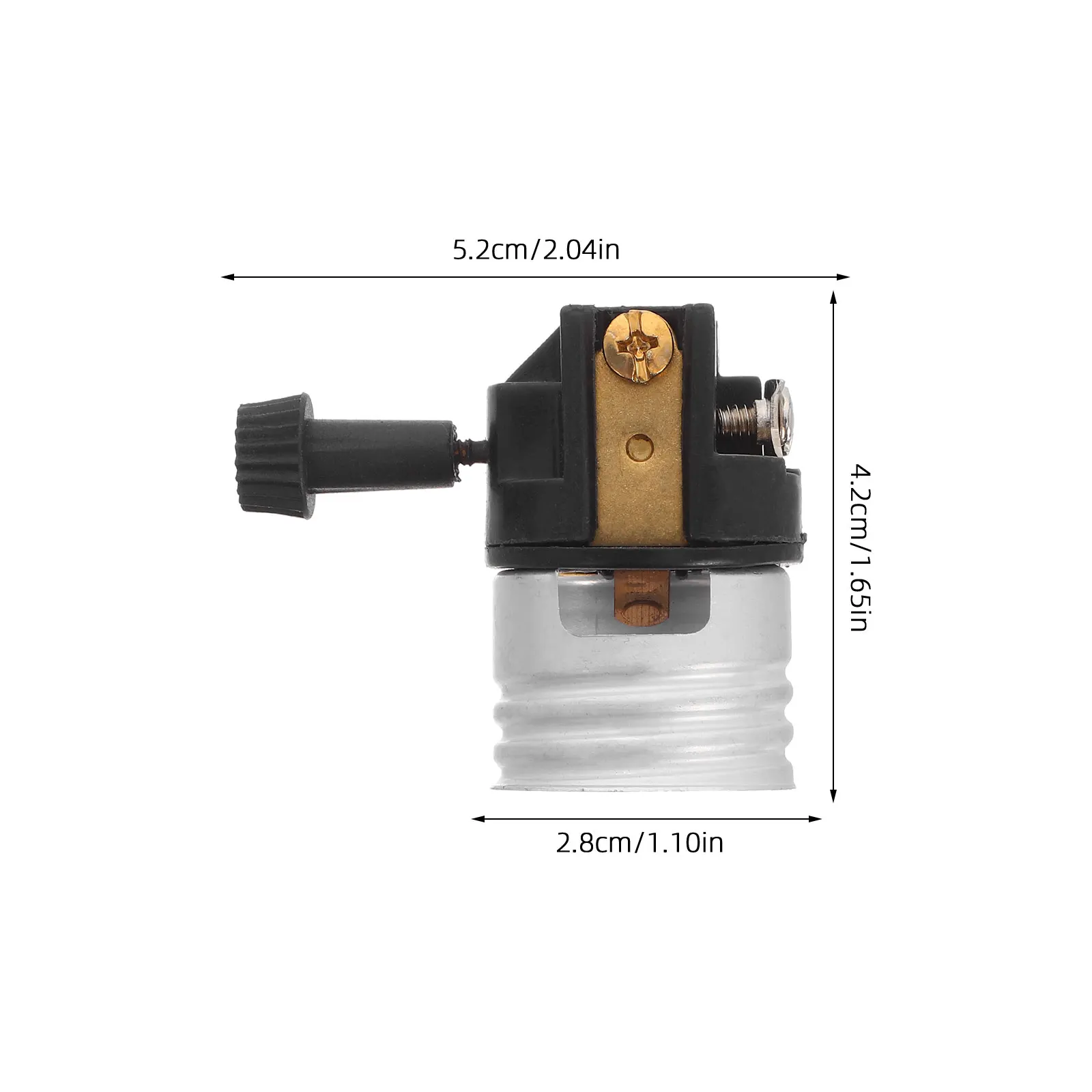 6Pcs E26 Lamp Socket Aluminum Replacement Durable Locking Design Waterproof Dustproof for Table Floor Lamps Light Bulb Base