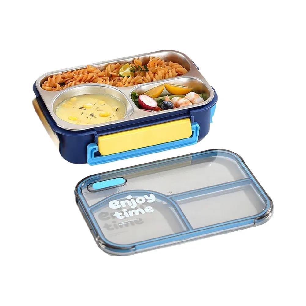 Reusable Meal Prep Box Stainless Steel Lunch Box For Work Lunches Rust Resistant Material Secure Sealing Mechanism