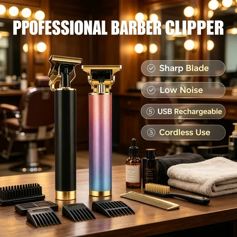 2026 Hair Trimmer for Men Hair Clipper Hair Cutter Clipper Electric Hair Trimmer Machine Rechargeable Barber T9 Hair Clipper