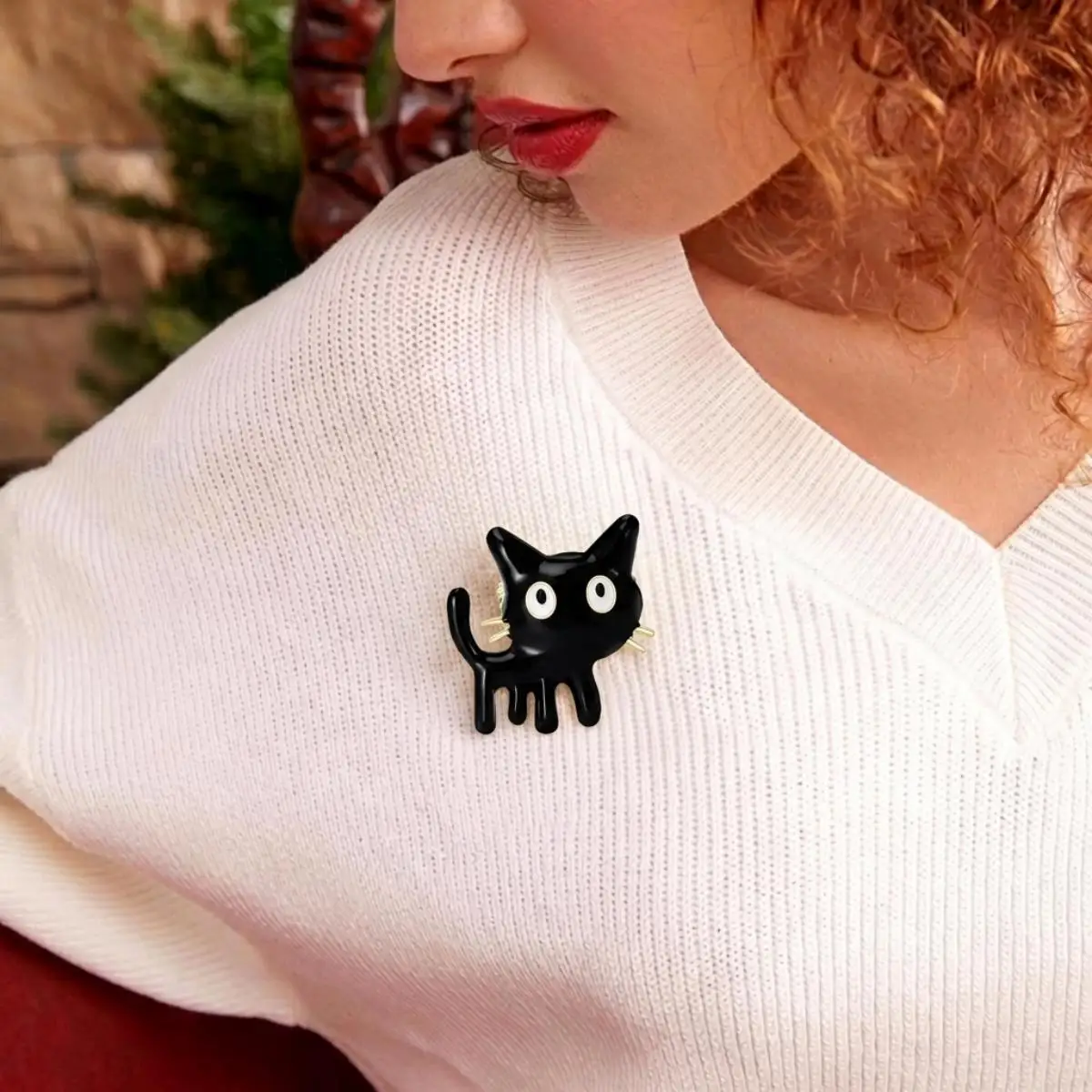 Beaut&Berry Cute Enamel Cat Brooches for Women Unisex Animal Pins Casual Party Jewelry Accessories Gifts Decoration