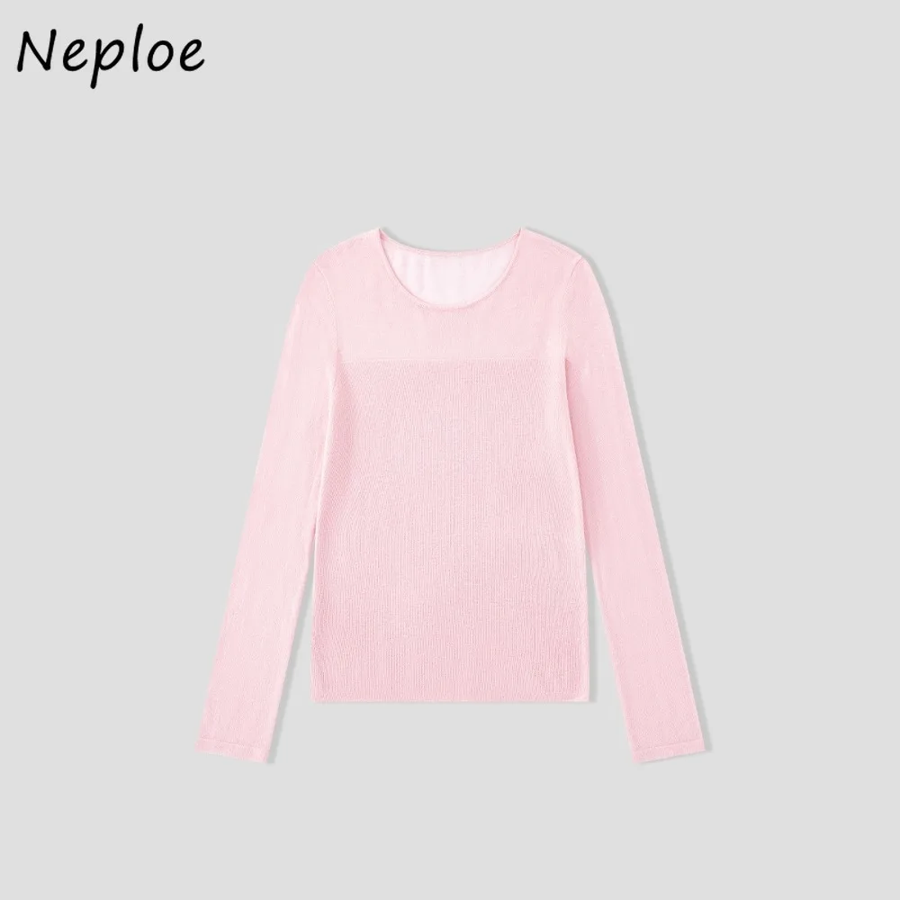 

Neploe офисные женские литературные уникальные персонализированные Pull Femme вязаные универсальные свитера с круглым вырезом японский однотонный тонкий винтажный модный джемпер