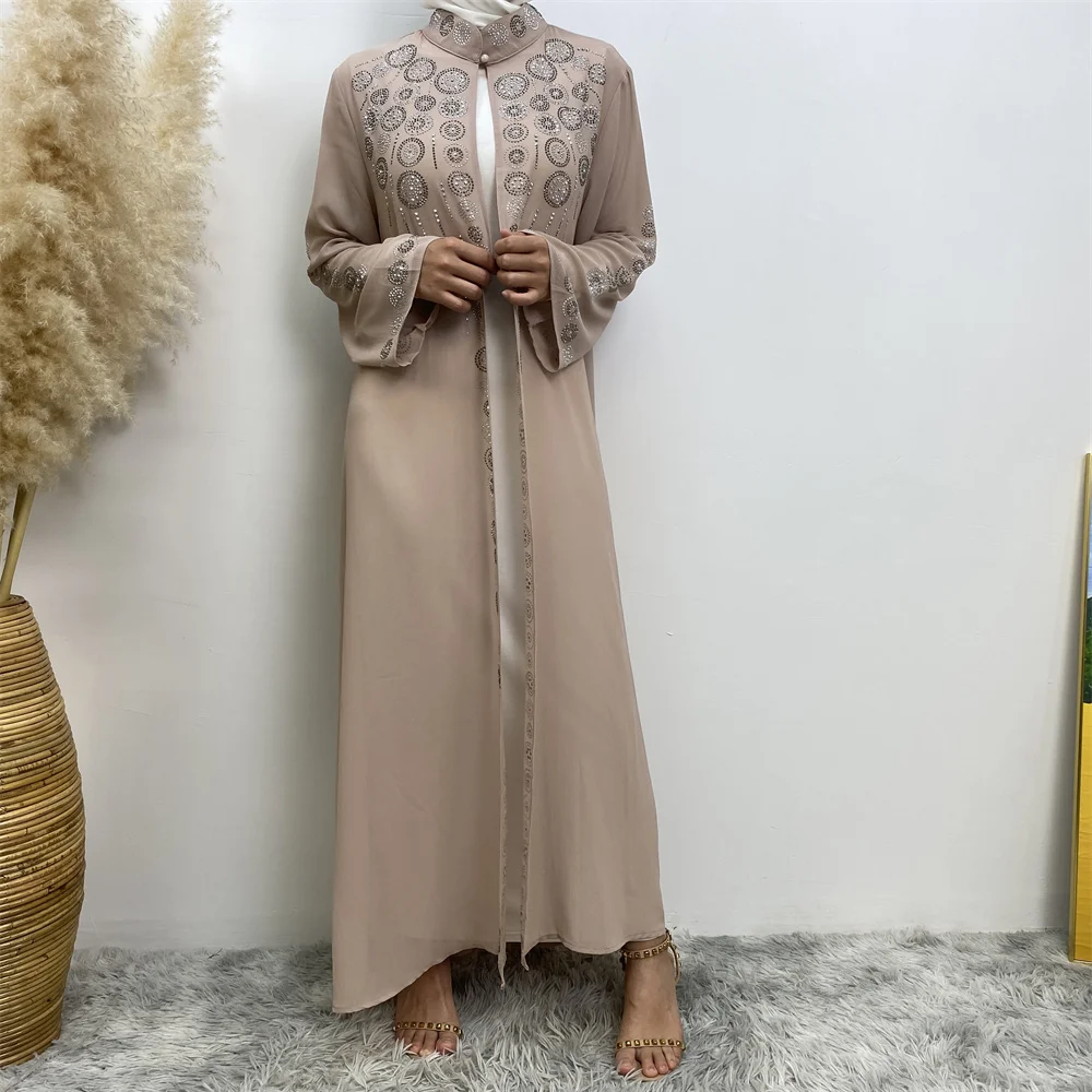 Stylish and elegant Muslim Kimono Abaya Cardigan Abaya Ramadan dress Dubai Turkey Arab Eid dress Islamic loose cardigan