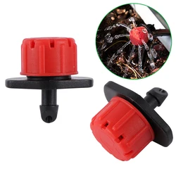 40Pcs 8-Hole Red Dripper Adjustable Micro Drip Irrigation Emitter For Potted Bonsai Plants Garden Flower Bed Watering Supplies