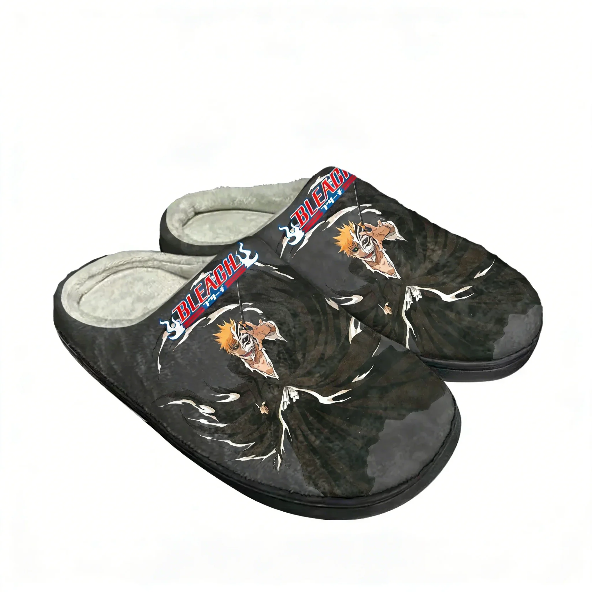 

Bleach Kurosaki Ichigo Home Cotton Custom Slippers Mens Womens Sandals Plush Bedroom Casual Keep Warm Shoes Thermal Slipper