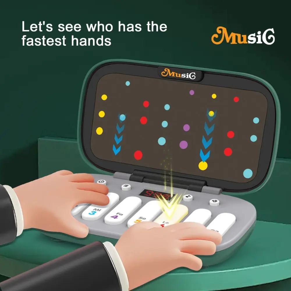 Consola de juegos de música maestro de ritmo, 7 modos, sonido para aliviar el estrés, Mini teclado electrónico Montessori, juguete, estilo de batería