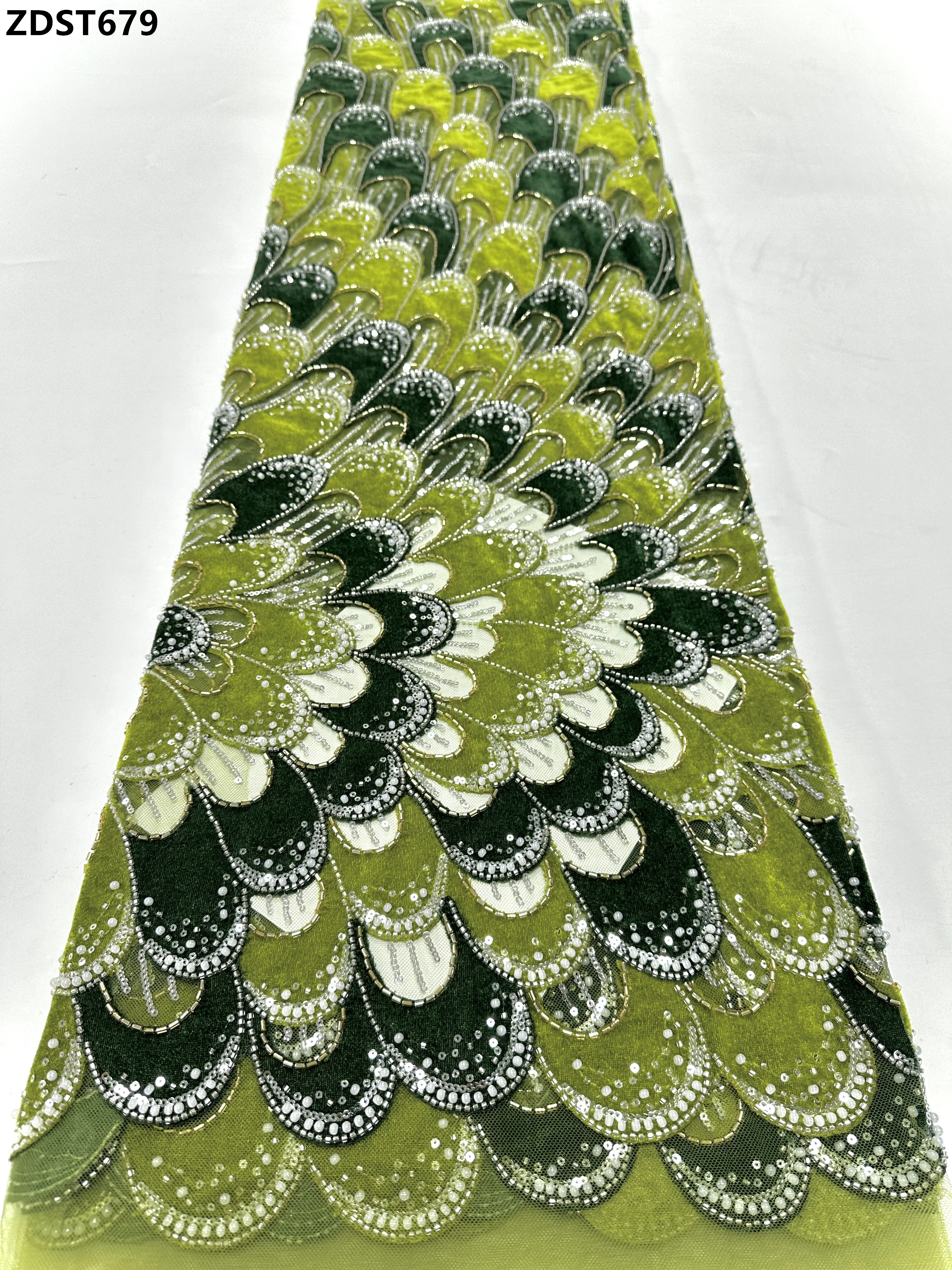 African 2026 European Style Bridal French Tulle Fabric with Sequins And Beads for Wedding Dresses Nigerian Party Lace