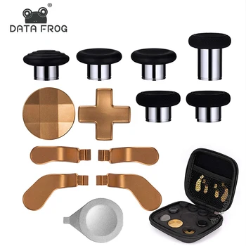 Data Frog Metal D-Pad Trigger Paddles Replacement Thumbstick Repair Kit Accessories for Xbox One Elite Controller Series 2 Parts