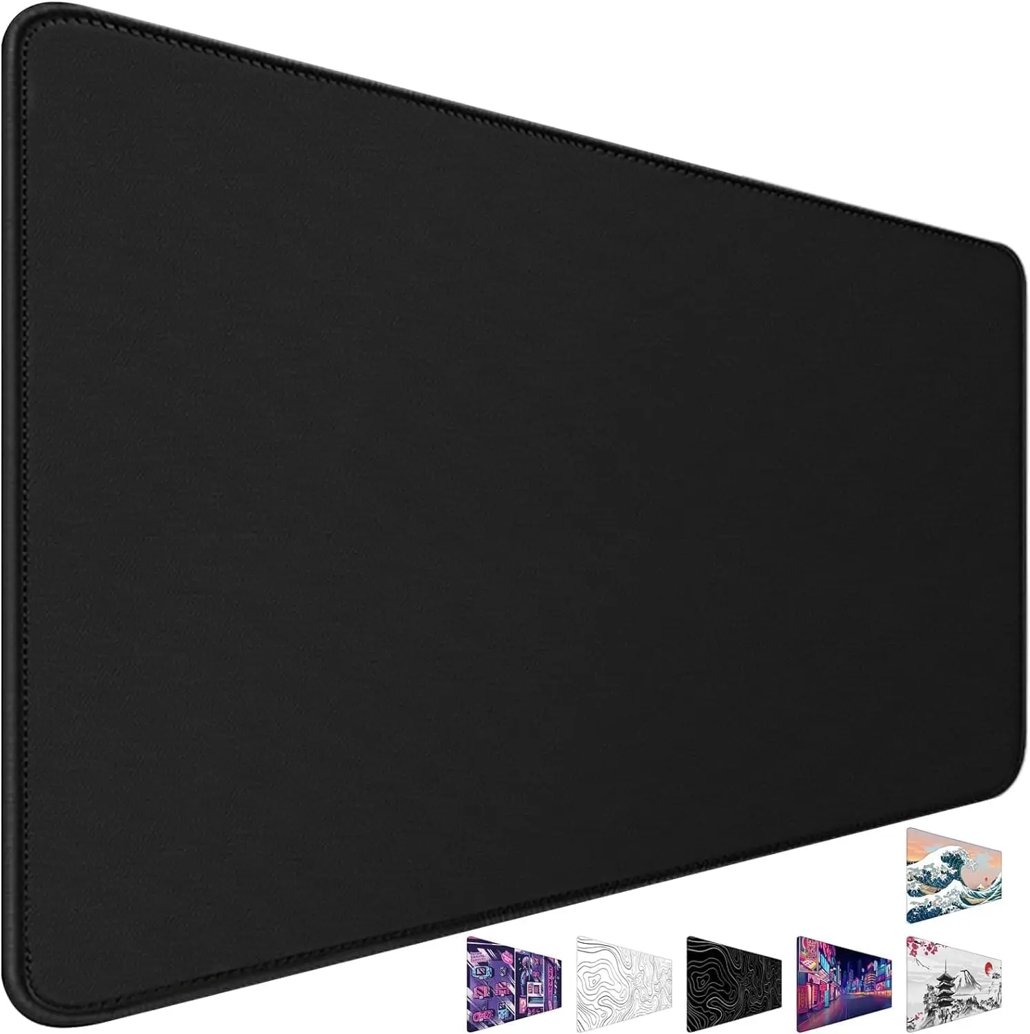 

31.5x15.7 Waterproof Desk Pad, Anti-Slip Rubber Base, Stitched Edges, Smooth Fabric Surface for Office and Gaming