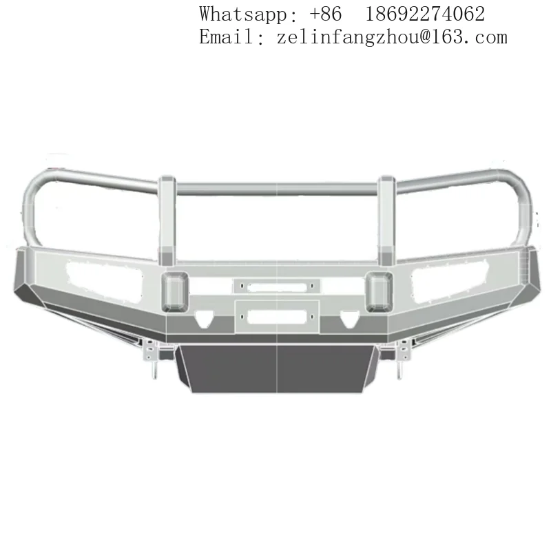 

2018 High Quality New Steel Front Bumper Bull Bar For Land Cruiser LC150 4x4 w/ Fog Light Cut-Outs Offroad Heavy Duty Bolt-On