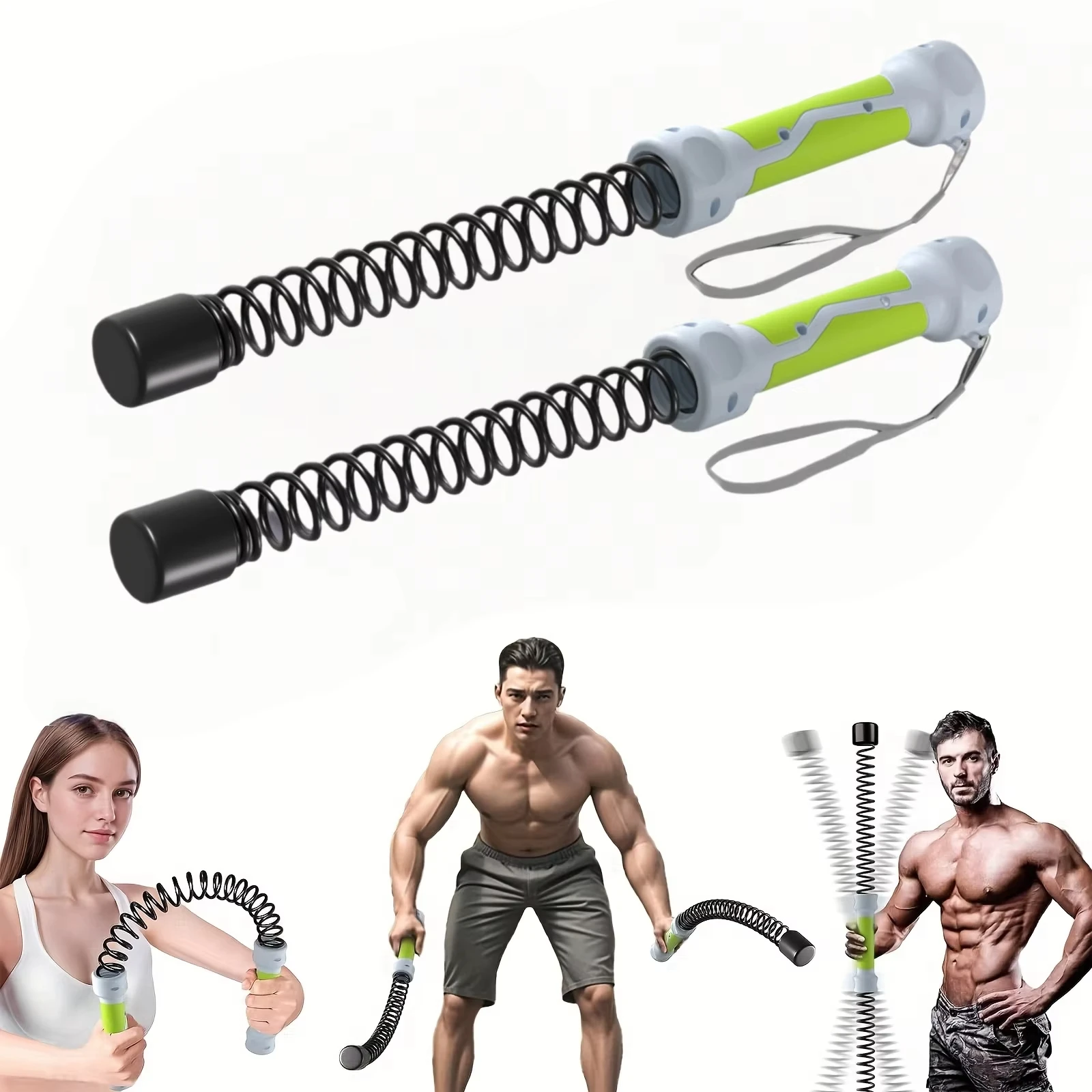 Ropeless Battle Rope Adjustable Resistance Ropeless Battle Rope for Home Gym Full Body Workout Fitness Training Equipment