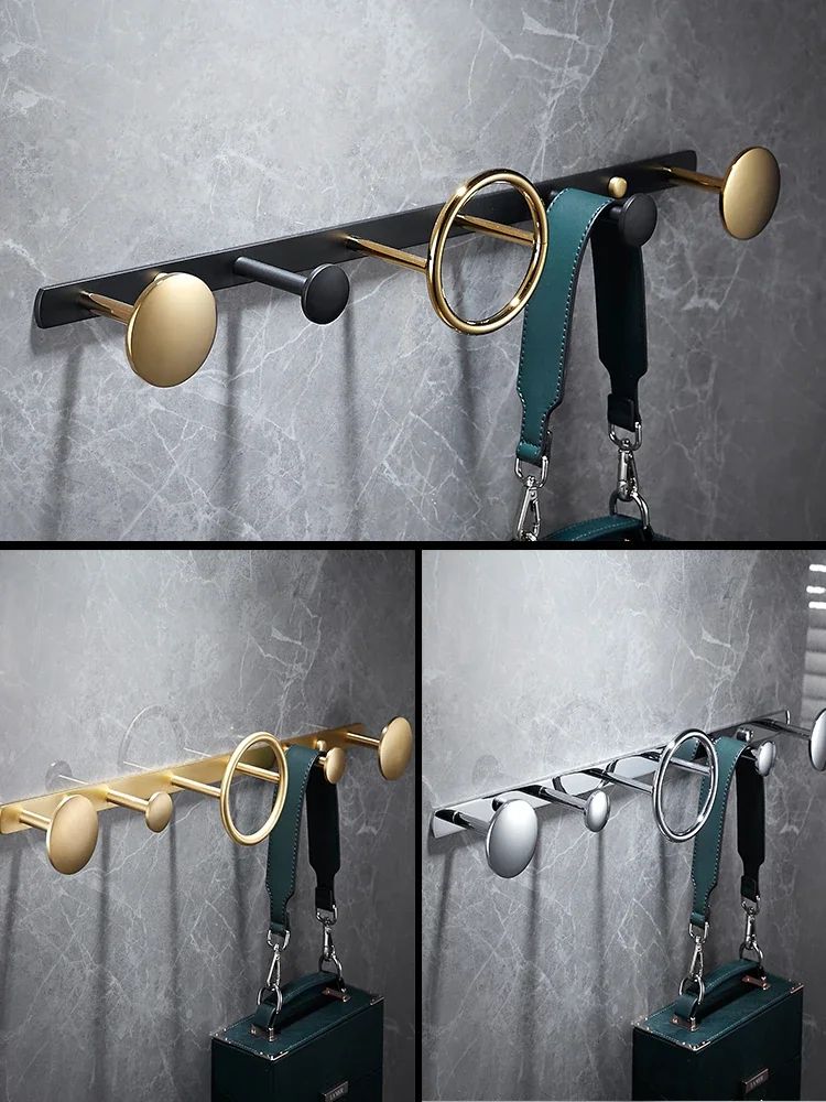 

TLL Brass Clothes Hook Door Wall-Mounted Coat Rack Wall Light Luxury Hook