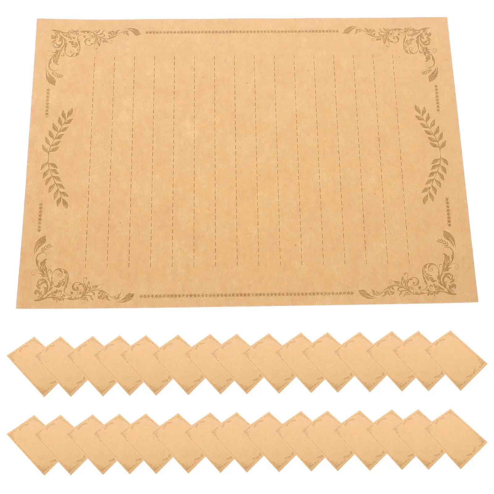 100Sheets Vintage Letter Paper Retro Style Stationery for Handwriting Calligraphy Invitations Notes Decorative Writing
