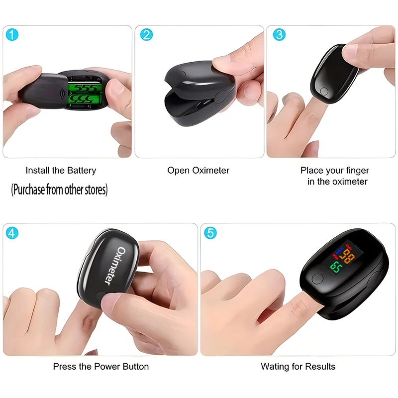 Adult oximretro digital Pulse oximeter Medical Fingertip blood oxygen saturation detector clip SpO2 PR Monitor image 5