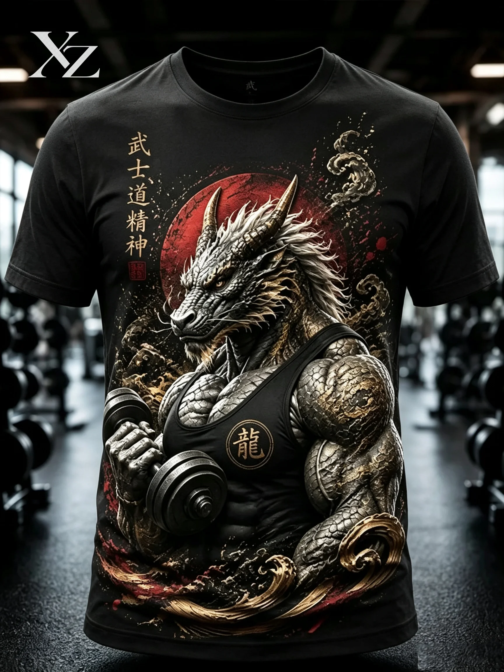 High Quality 3D Tiger Forcefully Pulls Dumbbell Graphic T-Shirts Fitness Animal Print Short Sleeve Tops for Men Women Gym