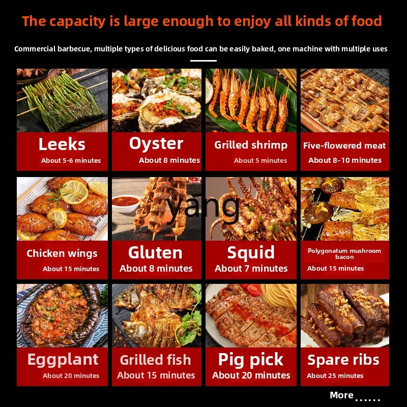 Yjq Commercial Electric BBQ Grill Milk Tea Shop Indoor Skewer Non-smoking Multifunctional Household Large