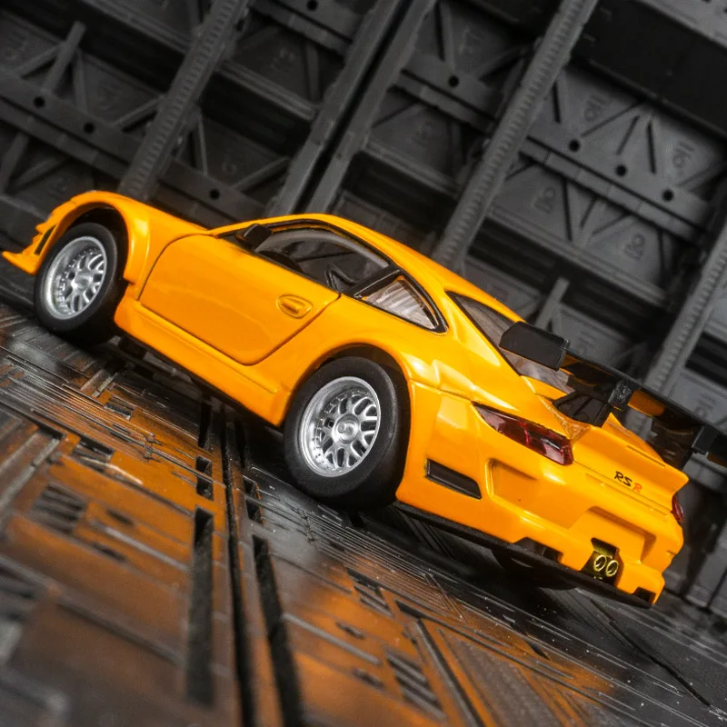 CCA 1:32 Porsche 911 GT3 RSR, modelo de coche de aleación, coche de rally acústico-óptico extraíble, puerta de juguete para niño, se puede abrir, buena calidad