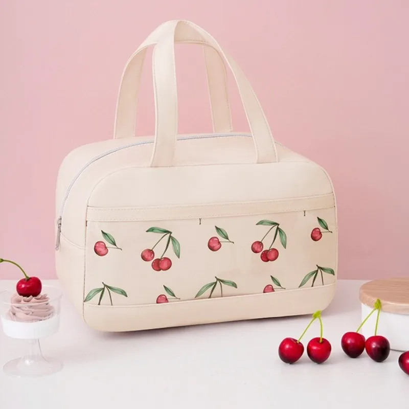 Neue Trendige Obstsalat-Lunch-Tasche, Isolierte Kühltasche mit Reißverschluss, Auslaufsichere Thermotasche für Schule, Büro, Essen, Lunchbox – Detail 7