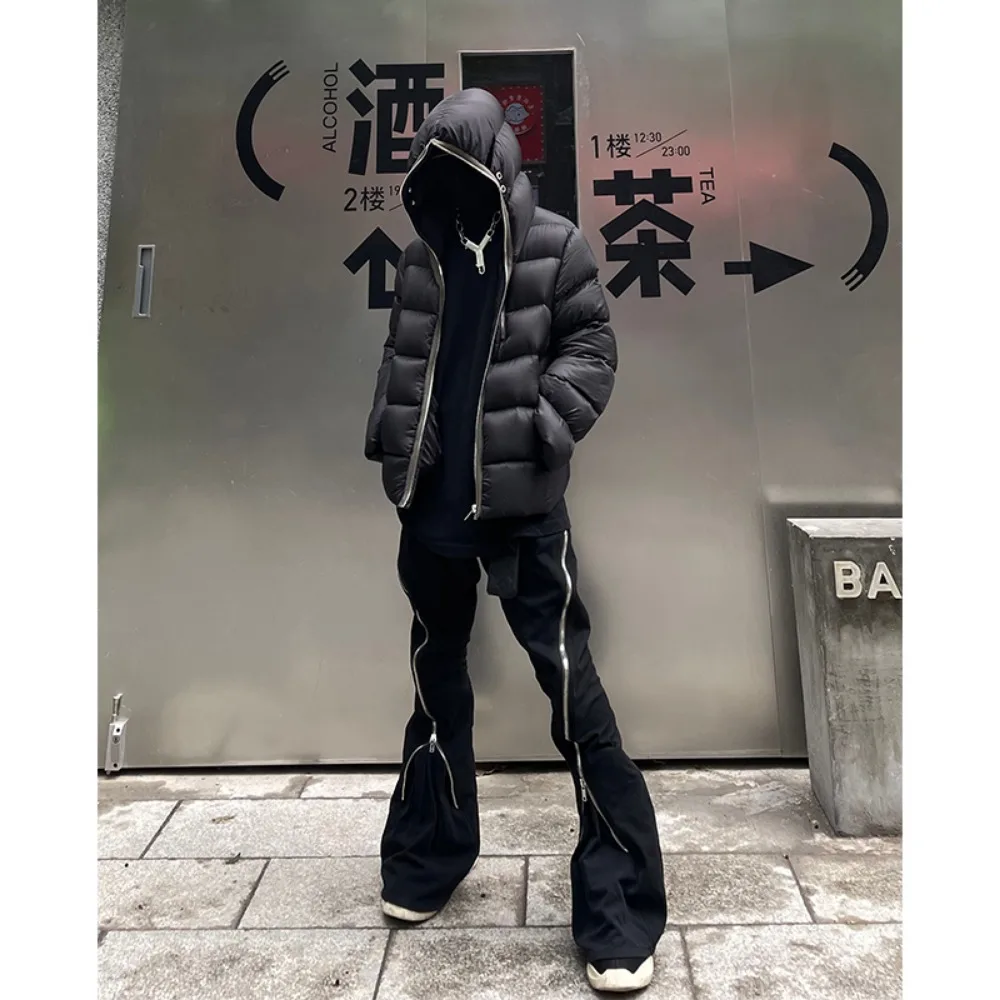 NIGO FHDX Men's Winter High Street Zip Hooded Down Jacket Hip-hop Trend Dark Jacket Thickened Warm Trend #NGTOP11344