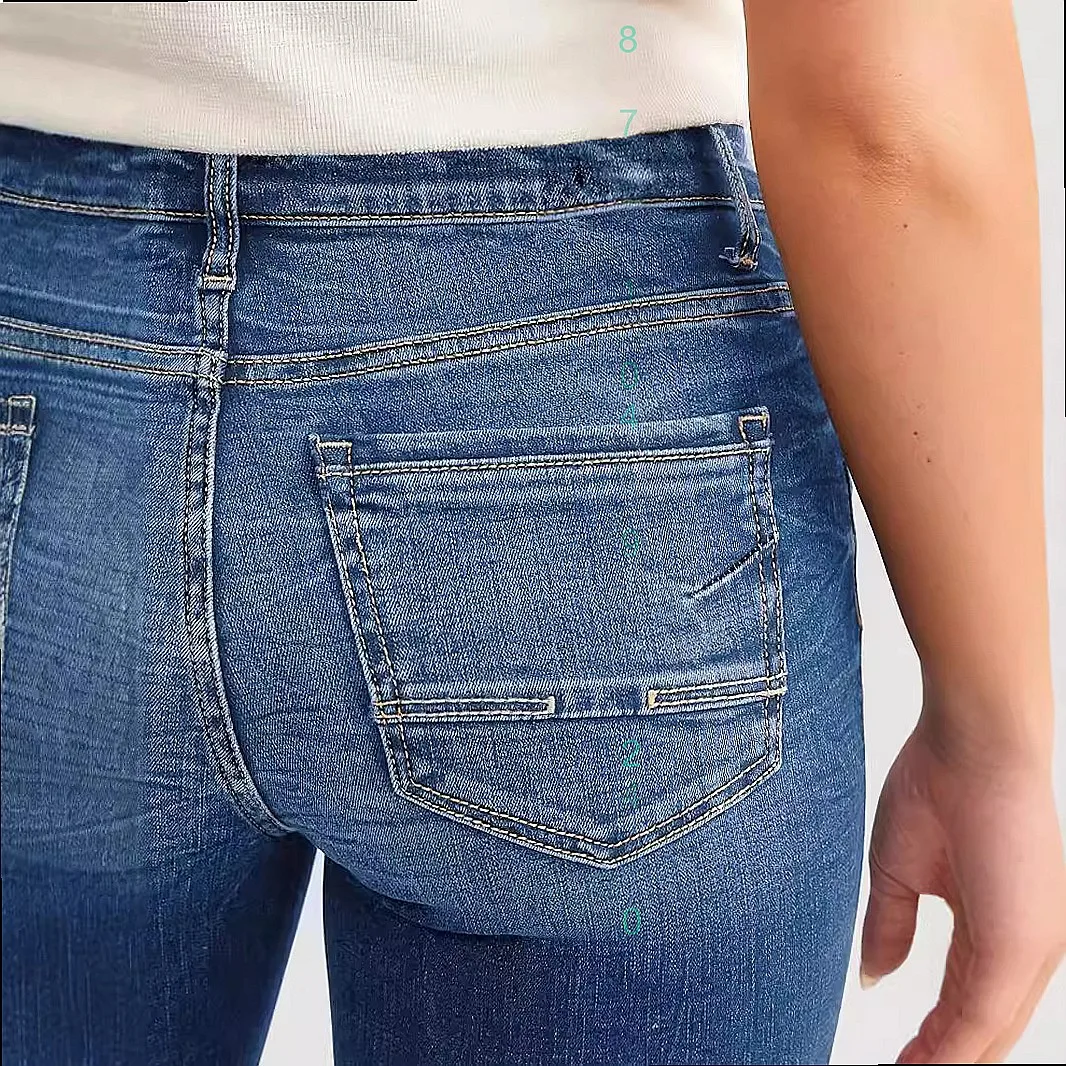2025 New Women Slim Fit Casual Button Denim Jeans Pants Spring Summer Matching Set