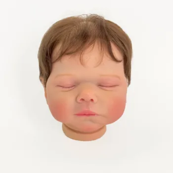 NPK 19 inch newborn baby reborn doll kit baby Lifelike lifelike soft touch already hand painted unfinished doll with root hair