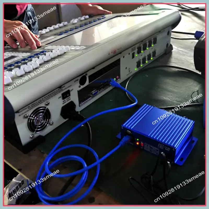 

N94R Artnet-DMX 4 Four Way Artnet DMX Bi-Directional Converter 4 Female 3PIN XLR IN/OUT Signal Converte Ethernet US Plug Easy To