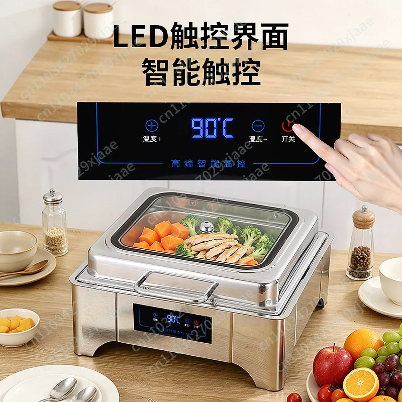 Stainless Steel Hydraulic Buffet Furnace Flip Insulation Furnace Visual Electric Heating Hotel Breakfast Insulation Furnace
