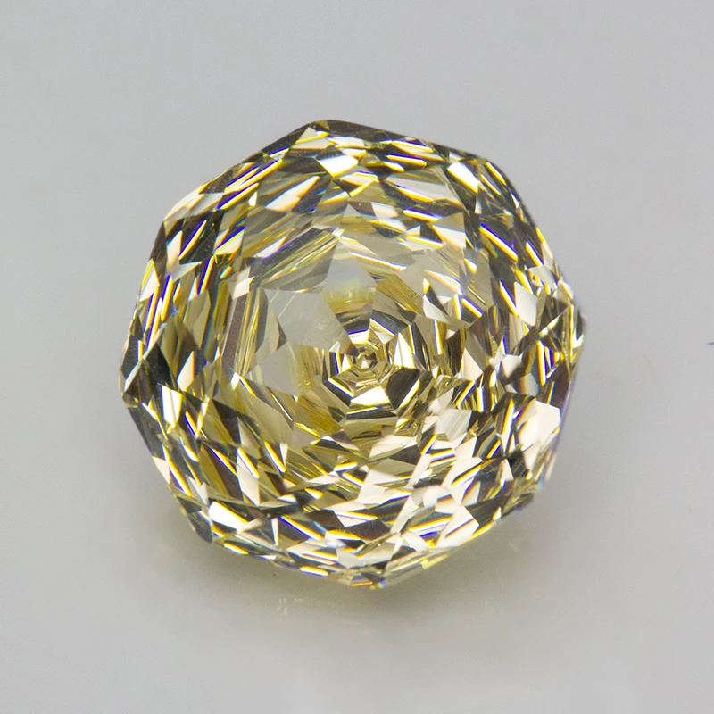 New 5A Light Yellow Millennium Octagon Rose Cut Cubic Zirconia Loose stones for Jewerly Making